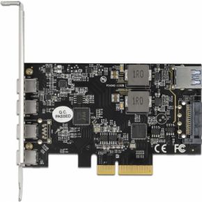 Delock pci express x4 naar 4 x 4 orig - DeLOCK PCI Express x4 naar 4 x USB Type-C 1 x USB 1-poorts USB-kaart