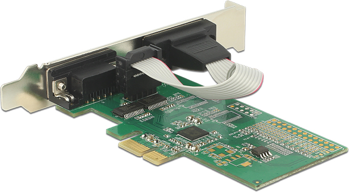 Delock seriele rs232 pci express kaar 3 orig - DeLOCK Seriële Rs232 PCI-Express Kaart Met 2 9-Pins Seriële kaart