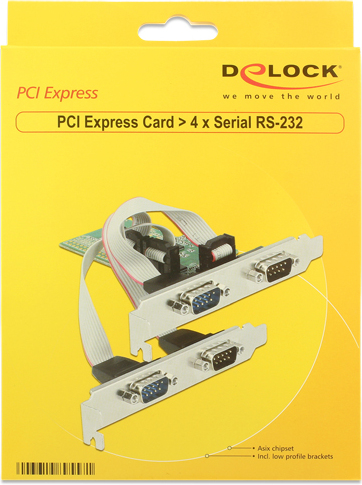 Delock seriele rs232 pci express kaar 9568269 4 orig - DeLOCK Seriële Rs232 PCI-Express Kaart Met 4 9-Pins Seriële kaart