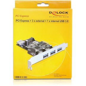 Delock usb 5gbps kaart usb uitbreidin 2 orig - Delock PCIe USB 5Gbps Kaart USB Uitbreidingskaart 4 3-poorts USB-kaart