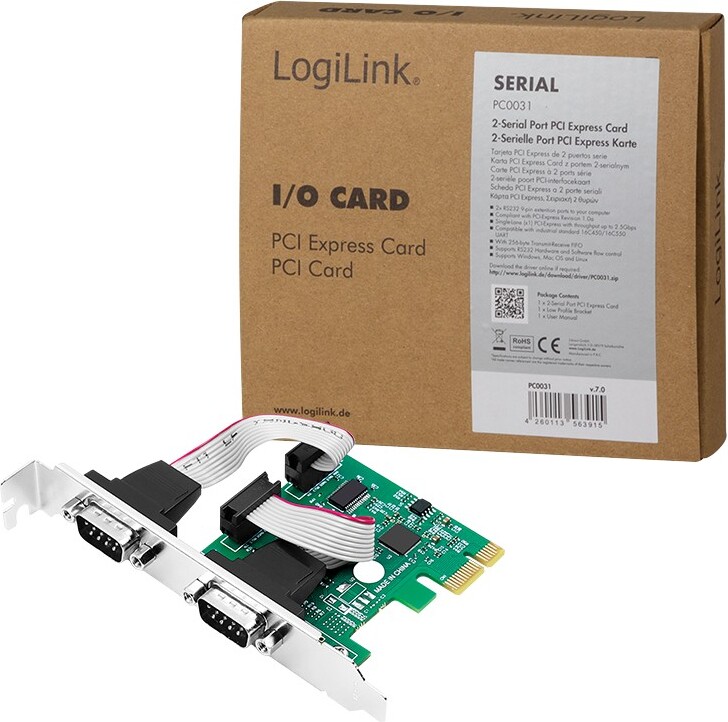 Logilink pc0031 pci express 2x seriele 6 orig - Logilink PC0031 Seriële kaart