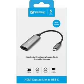 Sandberg capture link to usb c 2 orig - Sandberg 136-36 Capturekaart
