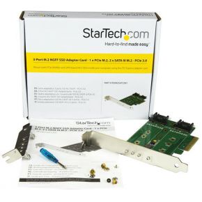 Startech com 3 poorts m 2 ssd 6 orig - StarTech.com PEXM2SAT32N1 M.2-adapterkaart