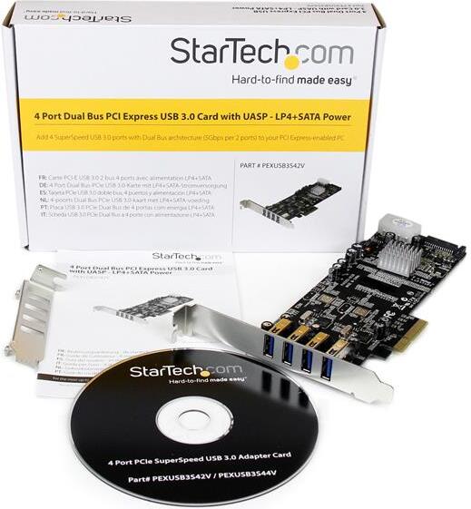 Startech com 4 poorts pci express super 7240167 5 orig - StarTech.com PEXUSB3S42V 4-poorts USB-kaart