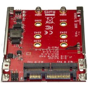 Startech com dubbel sleufs m 2 schijf 2 orig - StarTech.com S322M225R 2-poorts Opslagcontroller