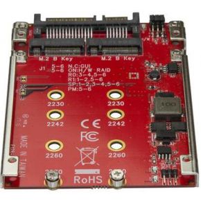 Startech com dubbel sleufs m 2 schijf 3 orig - StarTech.com S322M225R 2-poorts Opslagcontroller