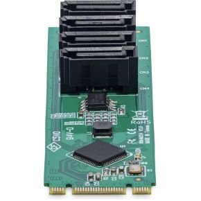 Startech com m 2 naar 4 port 5 orig - StarTech.com 4P-SATA-M2-ADAPTER M.2-adapterkaart