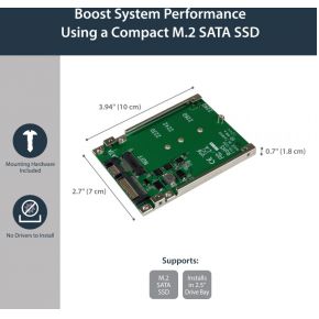 Startech com m 2 ngff ssd naar 6 orig - StarTech.com SAT32M225 M.2-adapterkaart