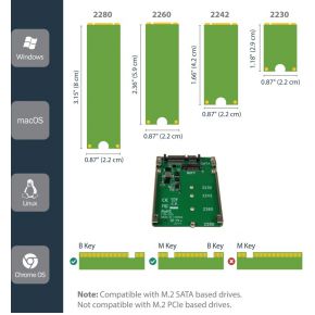Startech com m 2 ngff ssd naar 7 orig - StarTech.com SAT32M225 M.2-adapterkaart