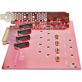 Startech com quad m2 card b interfaceka 4 orig - StarTech.com QUAD-M2-PCIE-CARD-B M.2-adapterkaart