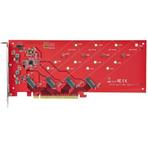 Startech com quad m2 card b interfaceka 5 orig - StarTech.com QUAD-M2-PCIE-CARD-B M.2-adapterkaart
