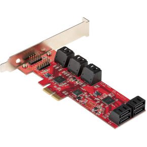 Startech com sata kaart 10 port sata 2 orig - StarTech.com 10P6G-PCIE-SATA-CARD 10-poorts Opslagcontroller