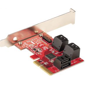 Startech com sata kaart 6 port sata 3 orig - StarTech.com 6P6G-PCIE-SATA-CARD 6-poorts Opslagcontroller