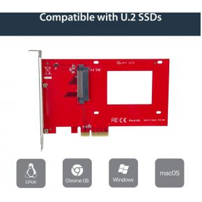 Startech com u 2 naar adapter voor 8 orig - StarTech.com U.2 naar PCIe adapter voor 2.5 1-poorts Opslagcontroller