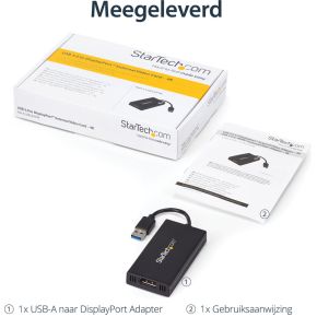 Startech com usb 3 0 naar 4k 3 orig - StarTech.com USB32DP4K 1-poorts USB-kaart