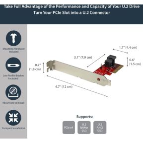 Startech com x4 pci express naar sff 6 orig - StarTech.com x4 PCI Express naar SFF-8643 1-poorts Opslagcontroller