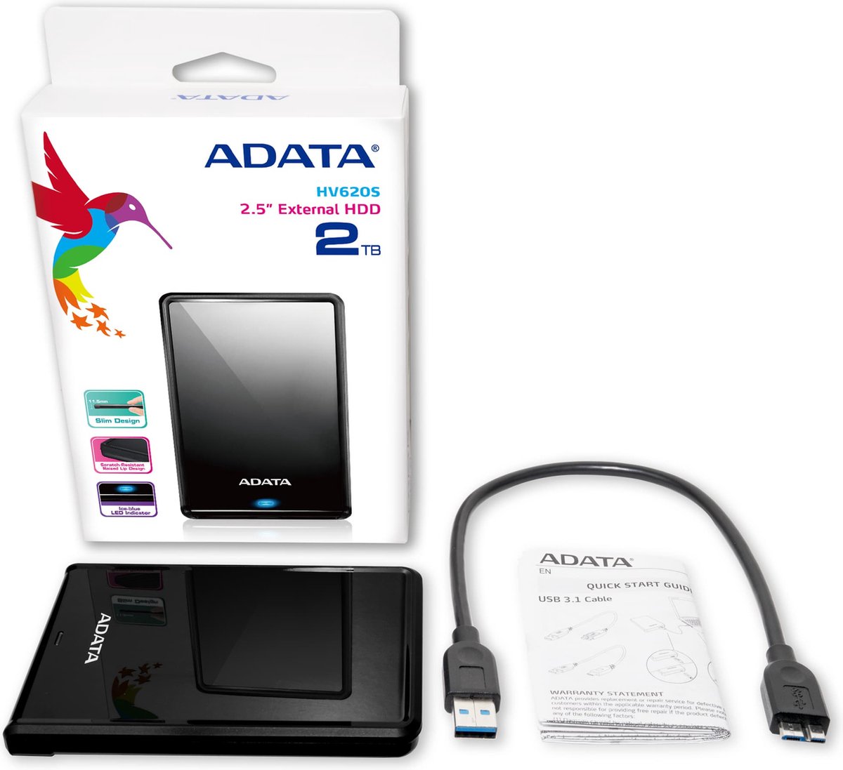 Adata Ahv620S Externe Harde Schijf 4Tb Usb 3.1 Zwart externe opslag - afbeelding 5