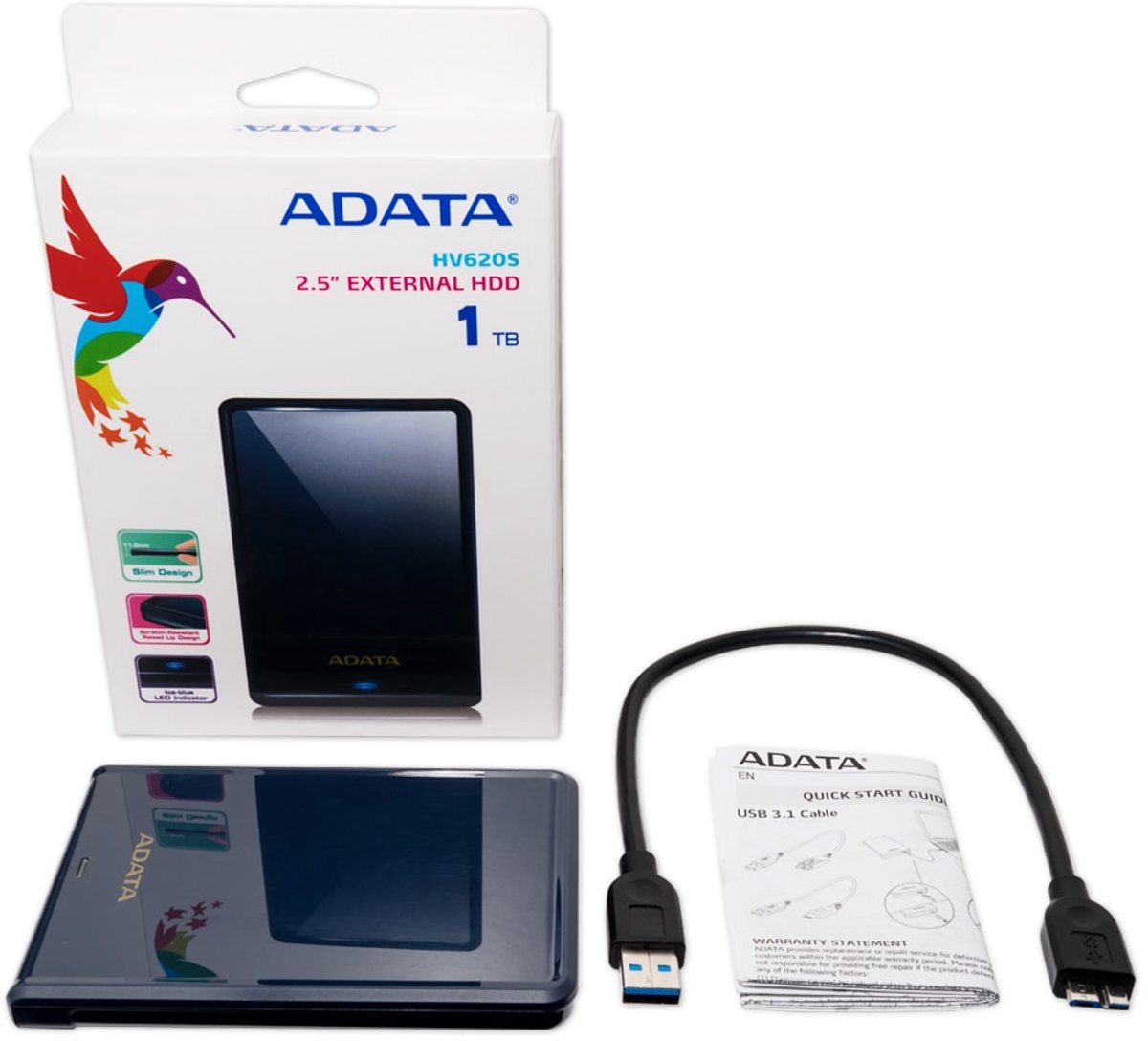 Adata Hv620S 1Tb Blauw Externe Harde Schijf externe opslag - afbeelding 4