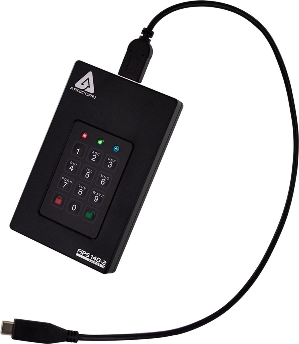 Apricorn Aegis Fortress Fips Level 3 - Externe Hdd - 1Tb externe opslag - afbeelding 3