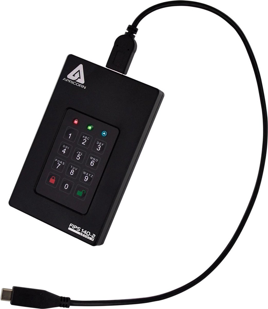 Apricorn Aegis Fortress Fips Level 3 - Externe Hdd - 500Gb externe opslag - afbeelding 3