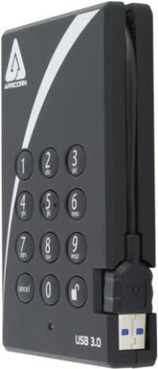 Apricorn Aegis Padlock Cijferslot - Externe Harde Schijf - 2 Tb externe opslag - afbeelding 5