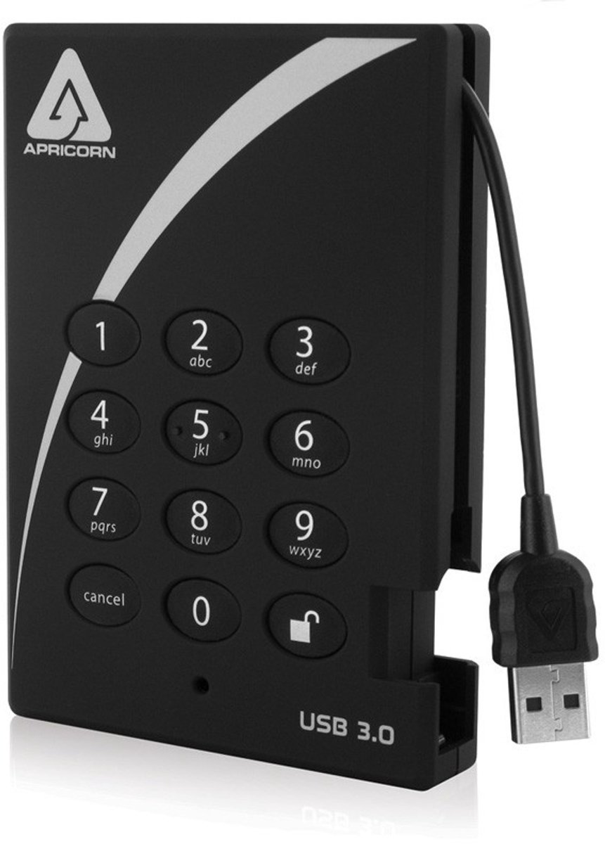 Apricorn Apricorn Aegis Padlock Cijferslot - Externe Harde Schijf - 2 Tb