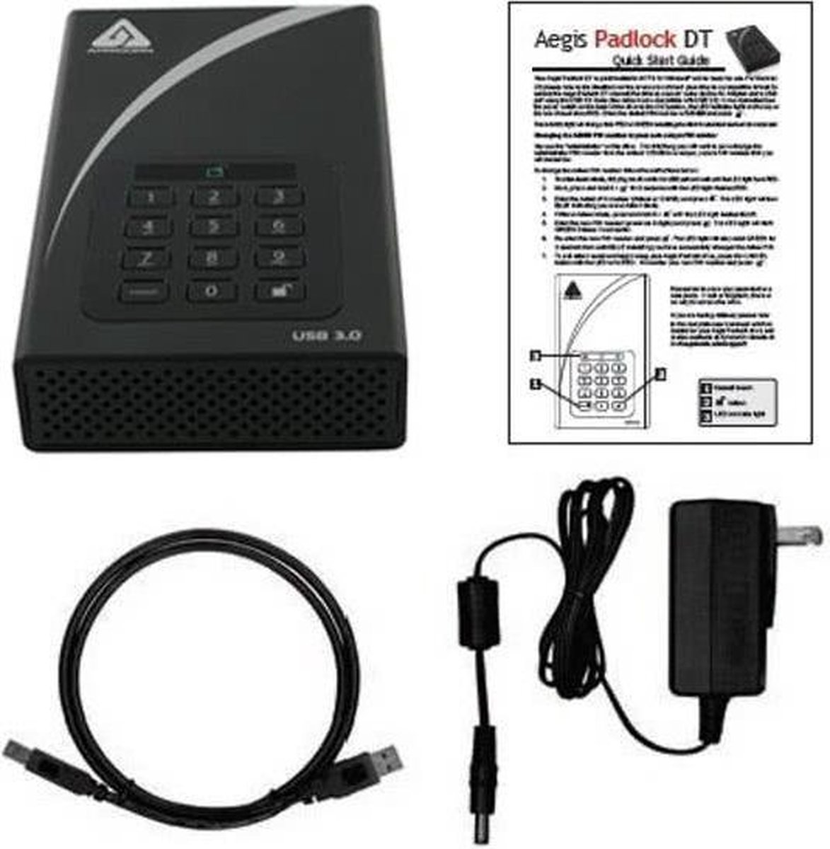 Apricorn Aegis Padlock Dt 12Tb 12000Gb Zwart Externe Harde Schijf externe opslag - afbeelding 5