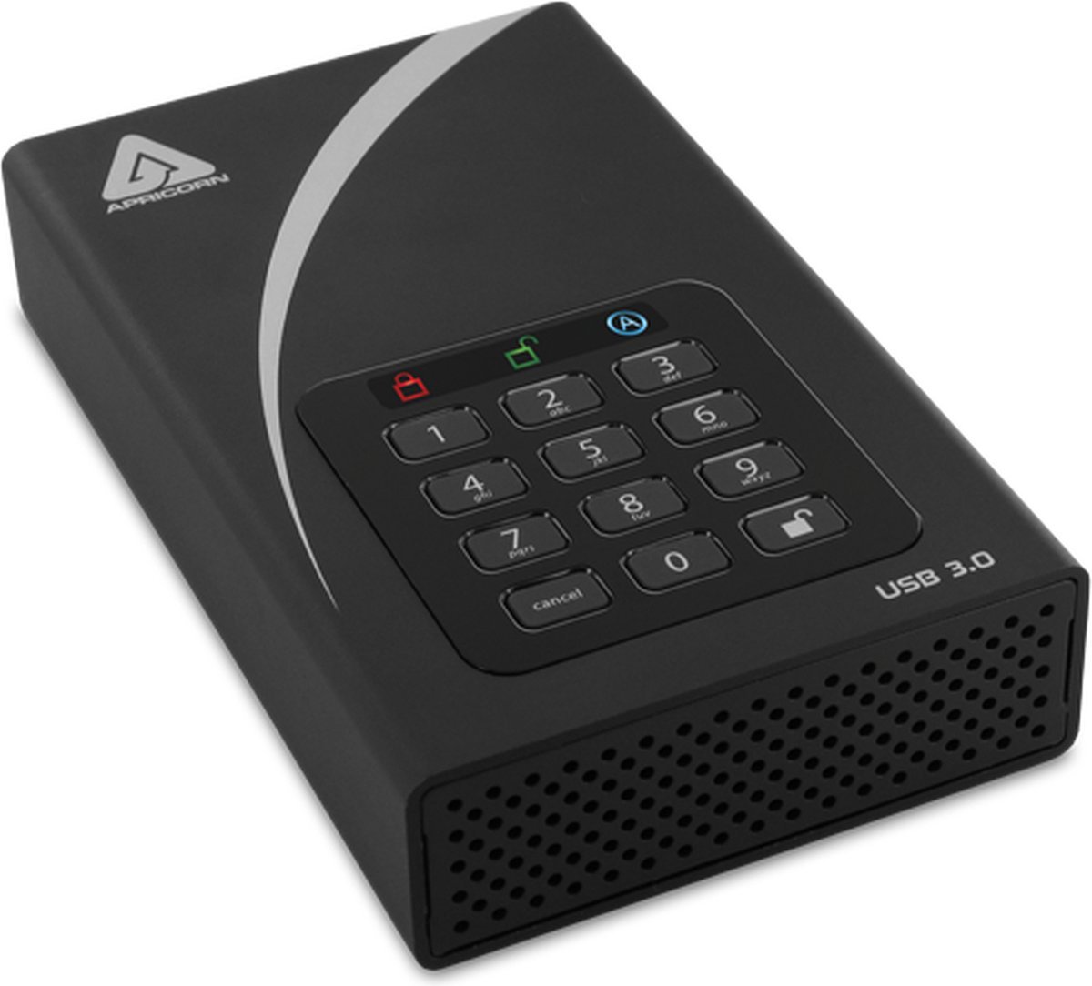 Apricorn Apricorn Aegis Padlock Dt 12Tb 12000Gb Zwart Externe Harde Schijf
