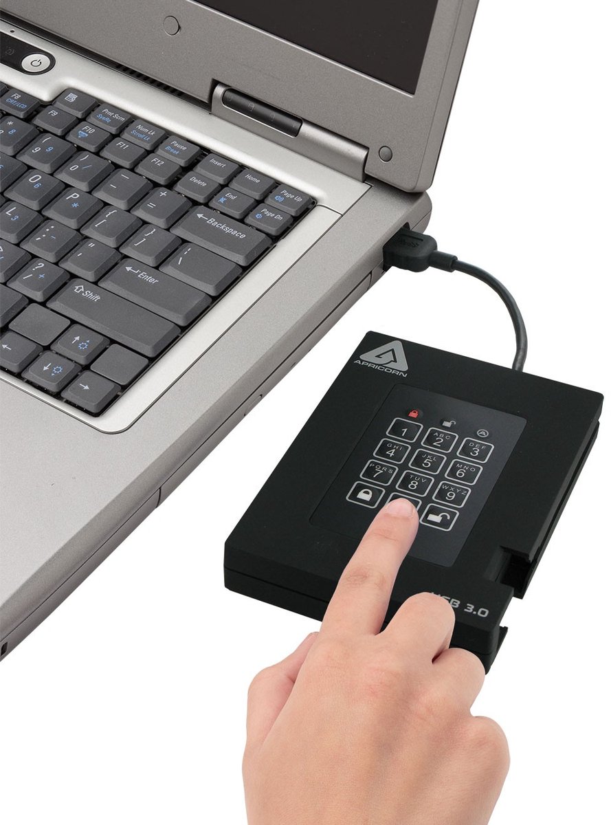 Apricorn Padlock Fortress - Fips Validated, 2Tb Usb 3.0 externe opslag - afbeelding 3