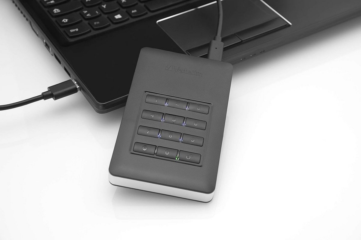 Verbatim Store 'n' Go Secure Portable HDD met Keypad Access 1TB AES 256-bit Encryptie Zwart - afbeelding 4