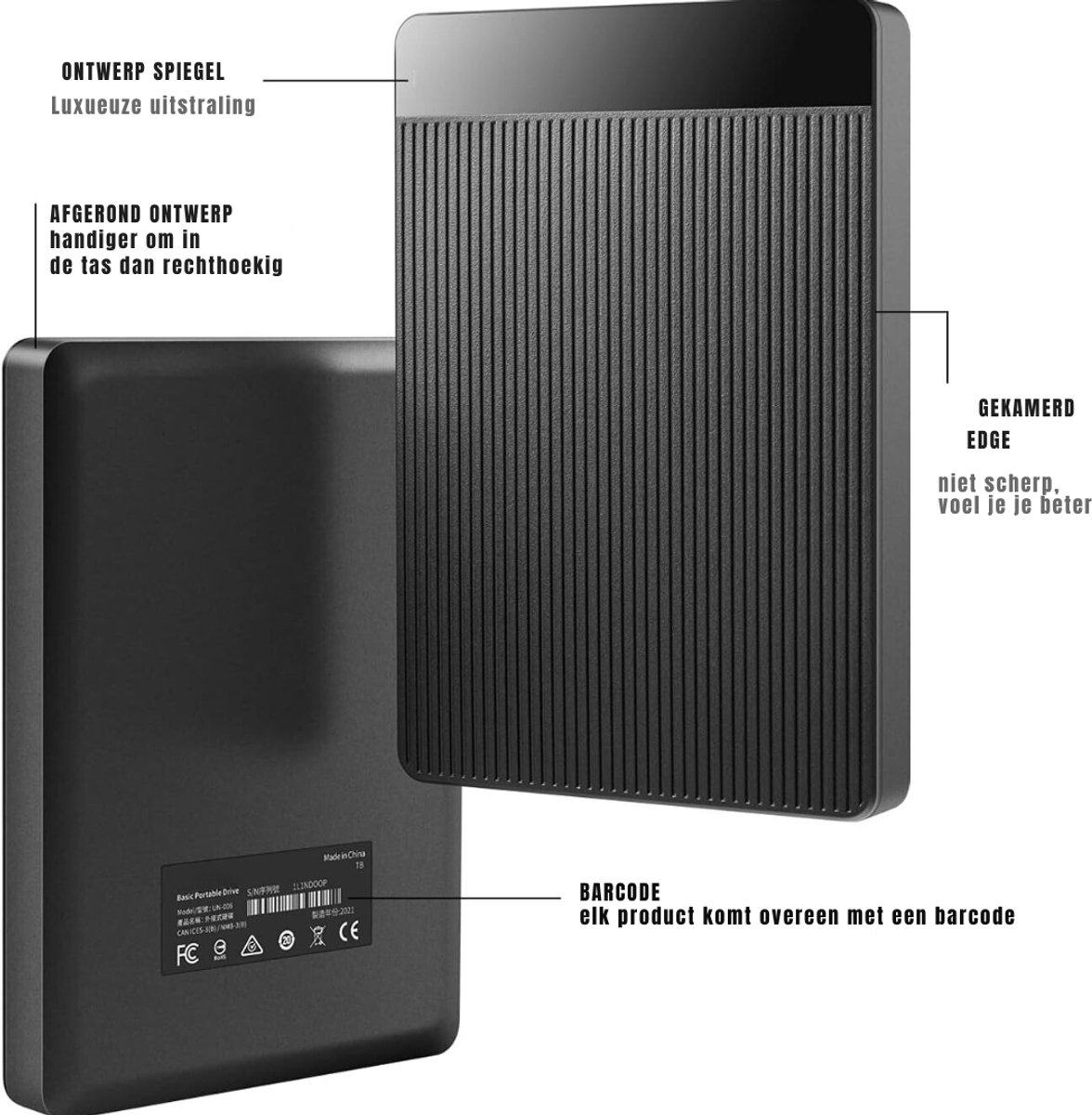 DYNA External Hard Drive 4TB HDD USB 3.0 Black - afbeelding 9