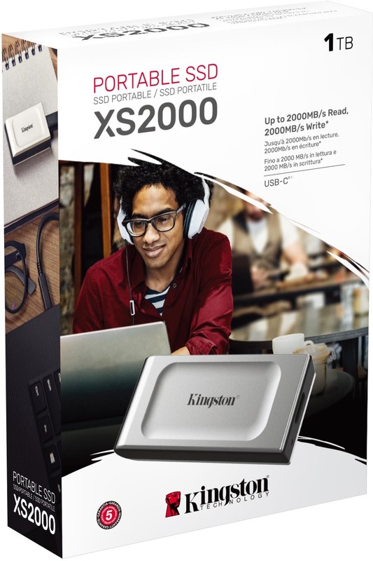 External hard drive kingston sxs2000 10 4 orig - Kingston XS2000 Portable USB 3.2 Gen 2x2 1TB Externe SSD (Silver)