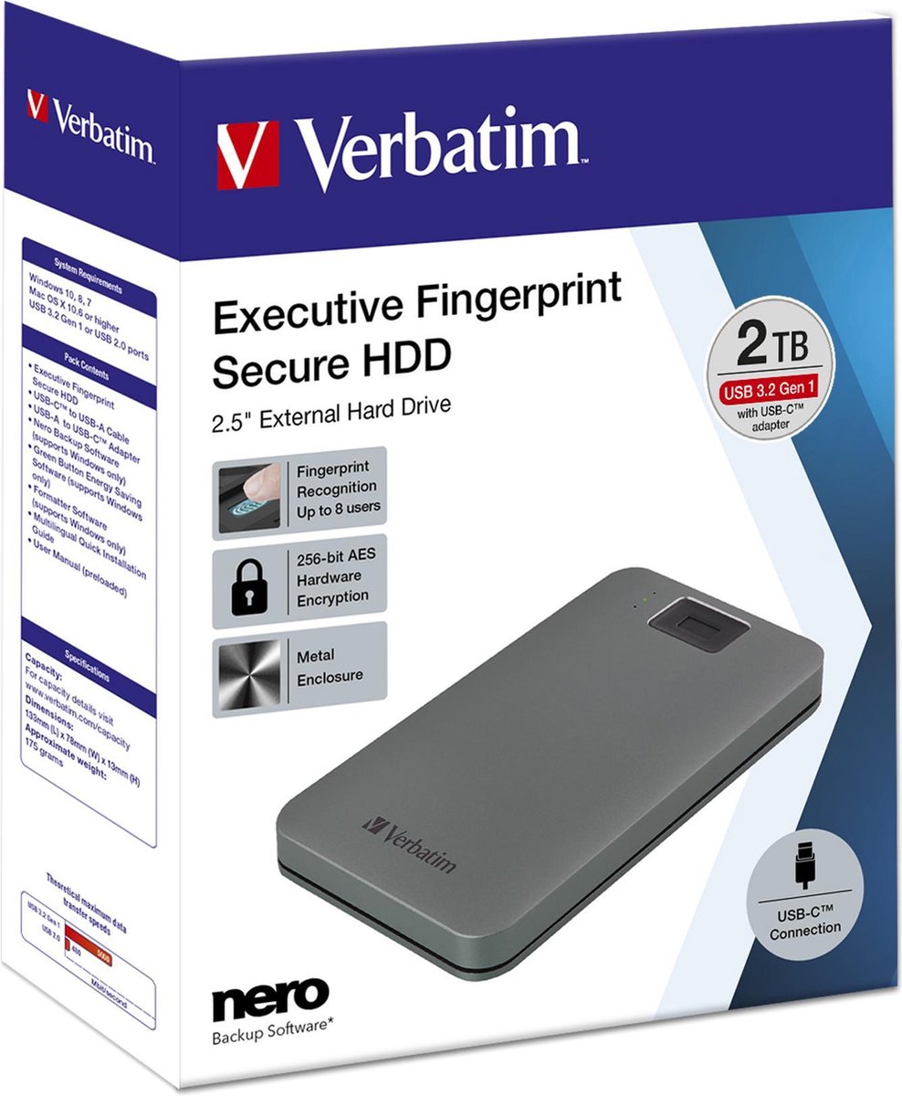 External Hard Drive Verbatim 53653 2 Tb externe opslag - afbeelding 7