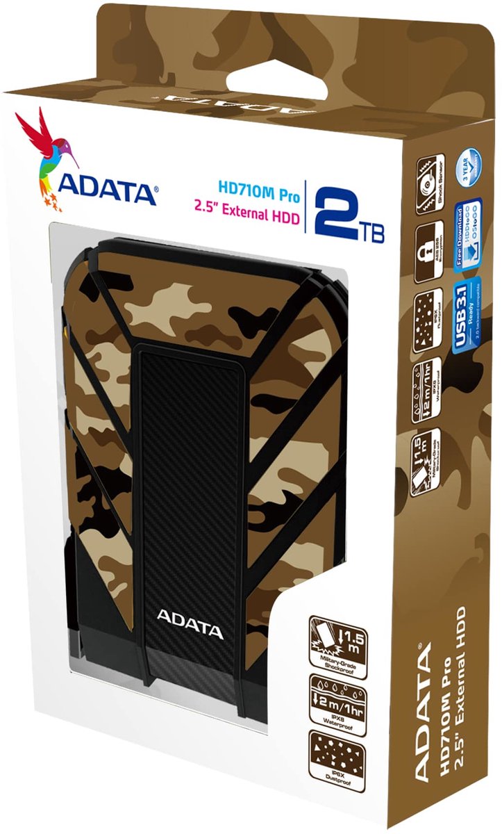 Externe Harde Schijf Adata Hd710M Pro 2 Tb externe opslag - afbeelding 5