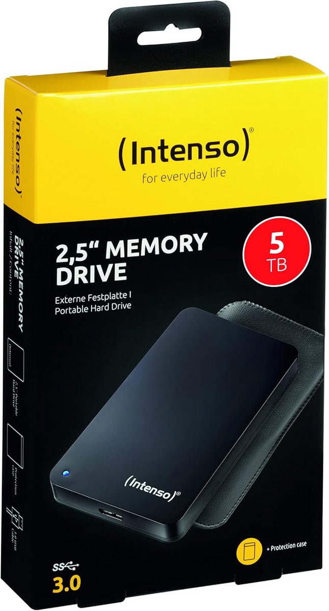 Memory Drive Portable Hard Drive 5TB USB 3.2 Gen 1 Zwart met Tas - afbeelding 7
