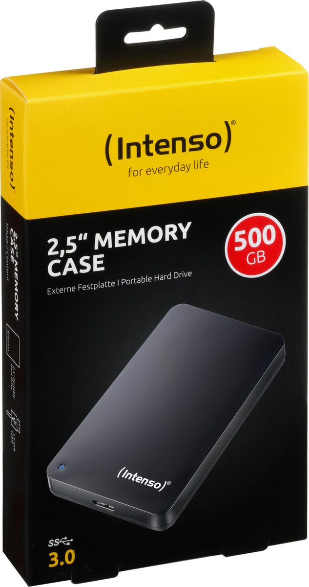 Intenso International GmbH (Intenso) 2,5 Inch Memory Case 500Gb - Portable Hdd - 500Gb - Usb 3.2 Super externe opslag - afbeelding 5