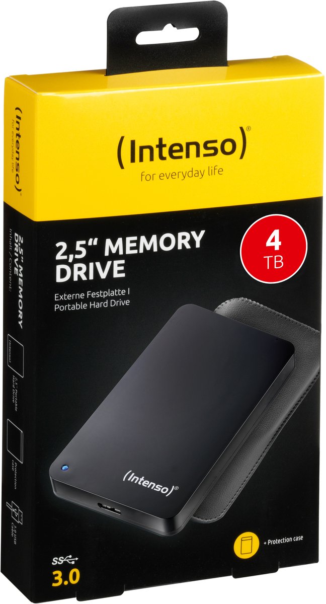 Intenso International GmbH (Intenso) 2,5Inch Memory Case 4 Tb - Portable Externe Hdd - 4Tb - Usb 3.2 Super externe opslag - afbeelding 4