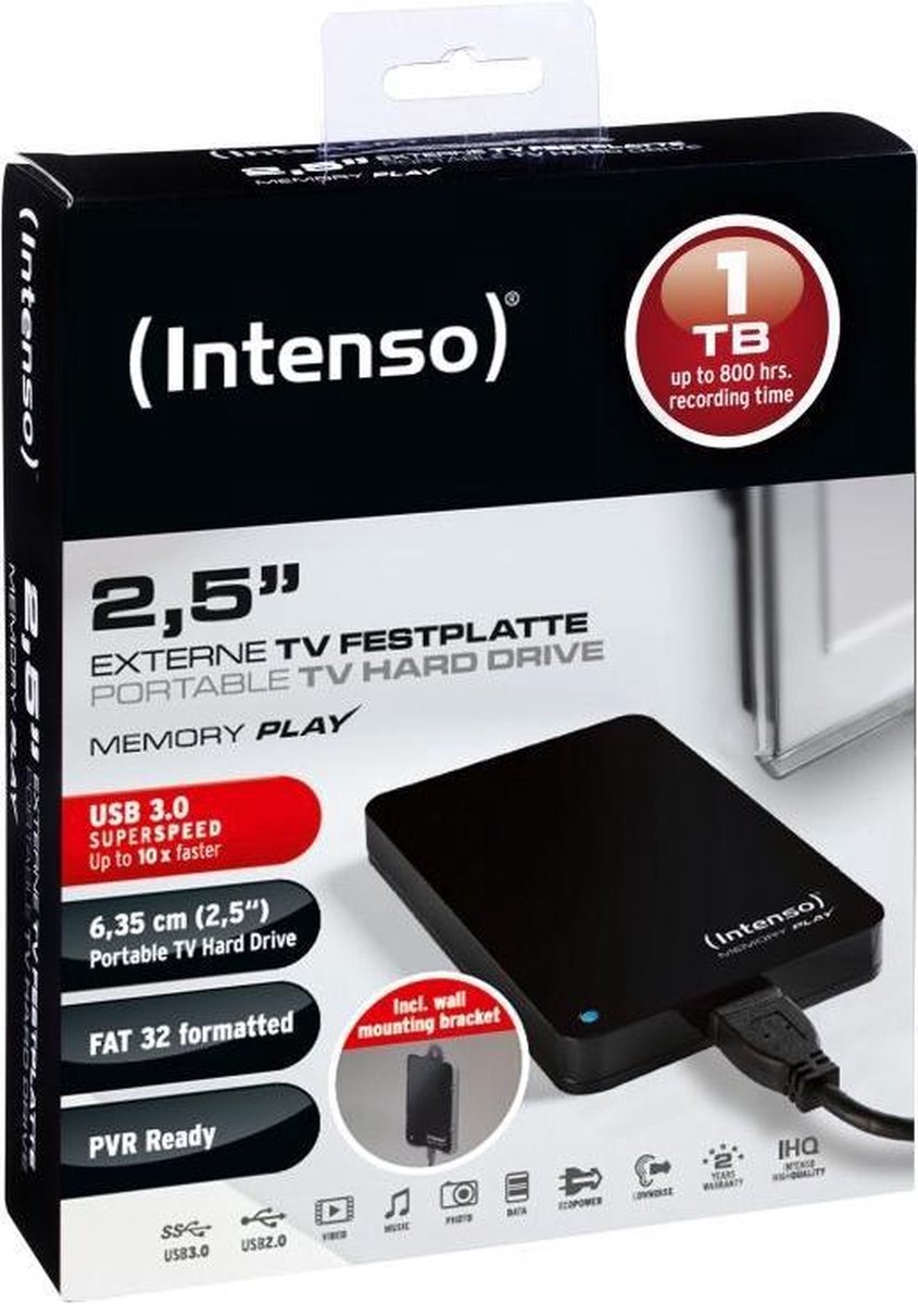 Intenso Memory Play - Externe Harde Schijf - 1 Tb externe opslag - afbeelding 3