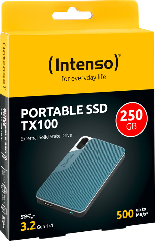 Intenso rugged portable ssd tx100 250g 3 orig - Intenso TX100 Portable USB 3.2 Gen 1 256GB Externe SSD (Grey-Blue)