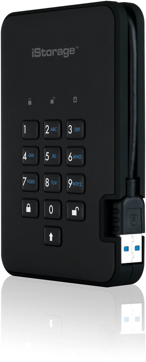 Istorage Diskashur 2 - Externe Harde Schijf - 2000 Gb - Cijfercode - Zwart externe opslag - afbeelding 4