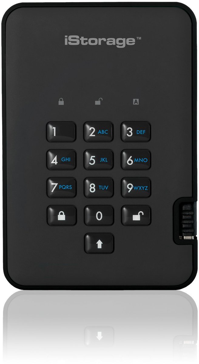  Istorage Diskashur 2 - Externe Harde Schijf - 500 Gb - Cijfercode - Zwart