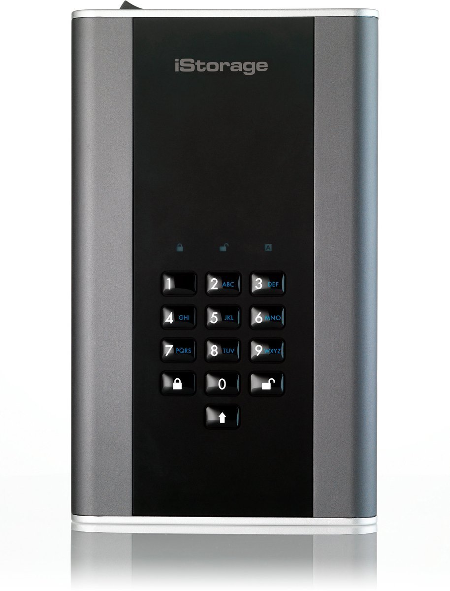 iStorage diskAshur DT2 20TB Encrypted Desktop Hard Drive - Graphite