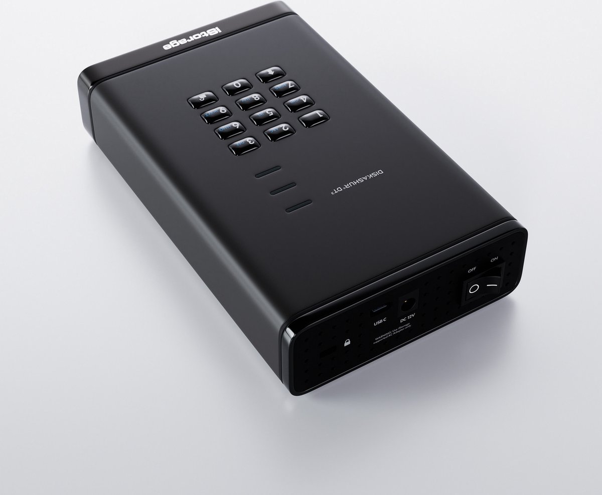 Istorage Diskashur Dt3 Hdd – Externe Harde Schijf – 8Tb – Usb – 256-Bit – Zwart externe opslag - afbeelding 3