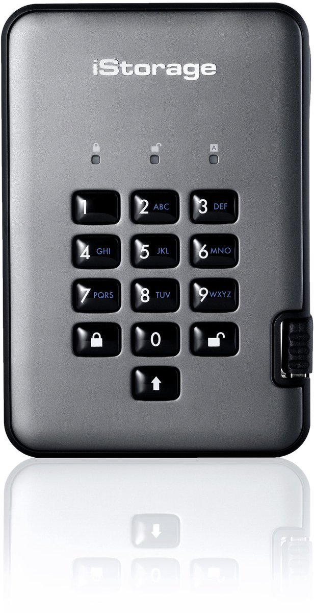  Istorage Diskashur Pro2 1000Gb Zwart, Grafiet Externe Harde Schijf