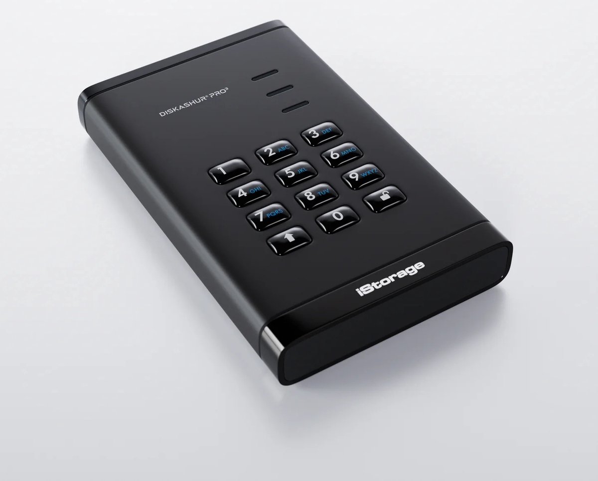 Istorage Diskashur Pro3 Hdd – Externe Harde Schijf – 2Tb – Usb – 256-Bit – Zwart externe opslag - afbeelding 2