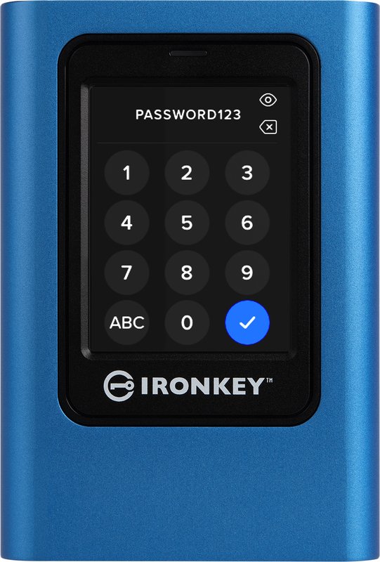 Kingston technology ironkey vault priva 1656000 - Kingston IronKey Vault Privacy 80ES USB 3.2 Gen 2TB Externe SSD (Blue)