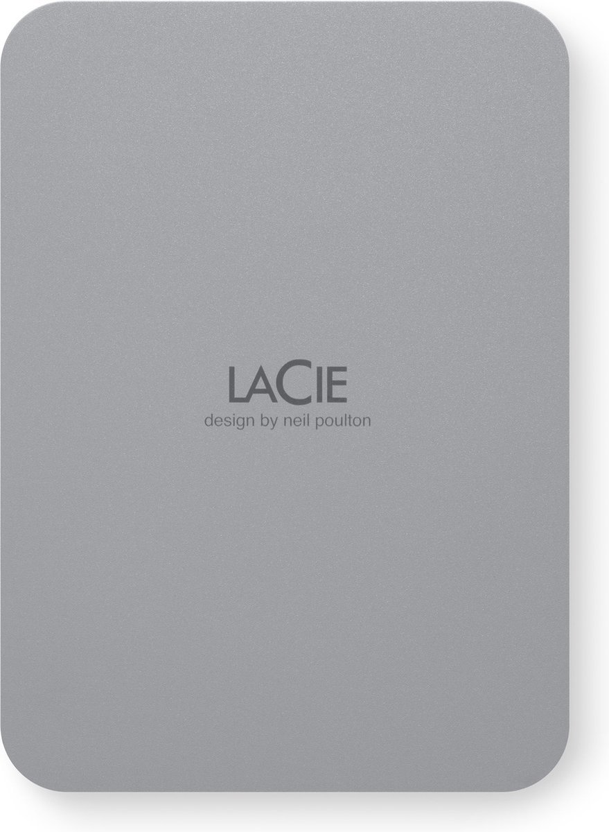 LaCie Lacie Mobile Drive Secure Externe Harde Schijf 4 Tb Usb Type-C 3.2 Gen 1 (3.1 Gen 1) Grijs
