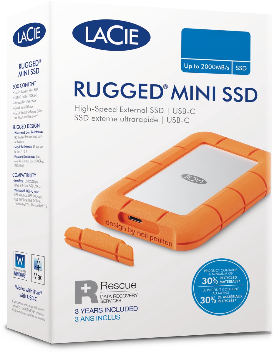 Lacie Rugged Mini - Externe Harde Schijf - 5Tb externe opslag - afbeelding 5