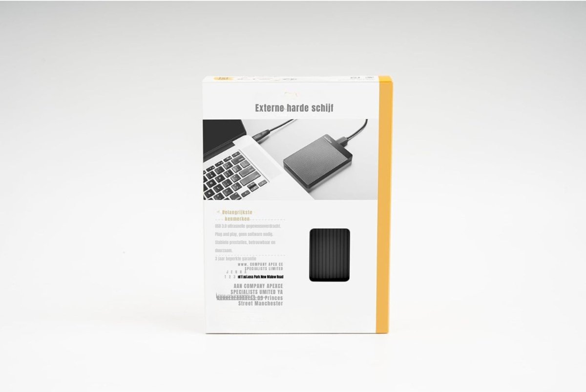 Nexvo 500GB Ultra Slim Draagbare Harde Schijf Zwart - afbeelding 2