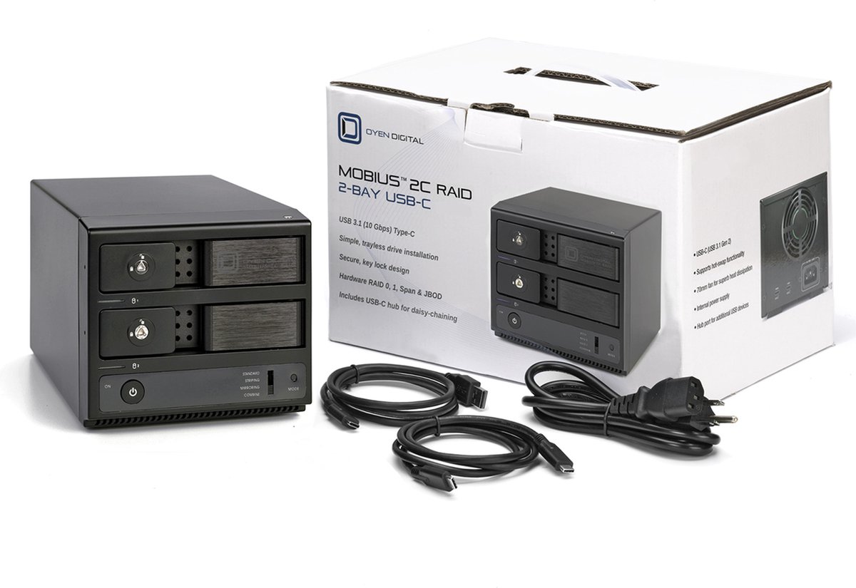 Oyen Digital Mobius 2C Raid 2-Bay Usb-C Hdd - 40Tb externe opslag - afbeelding 5